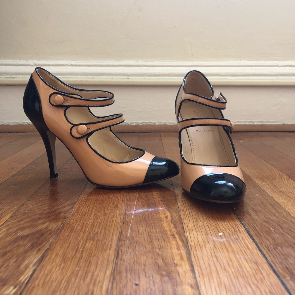 Lightly worn J Crew high heeled Mary Janes.